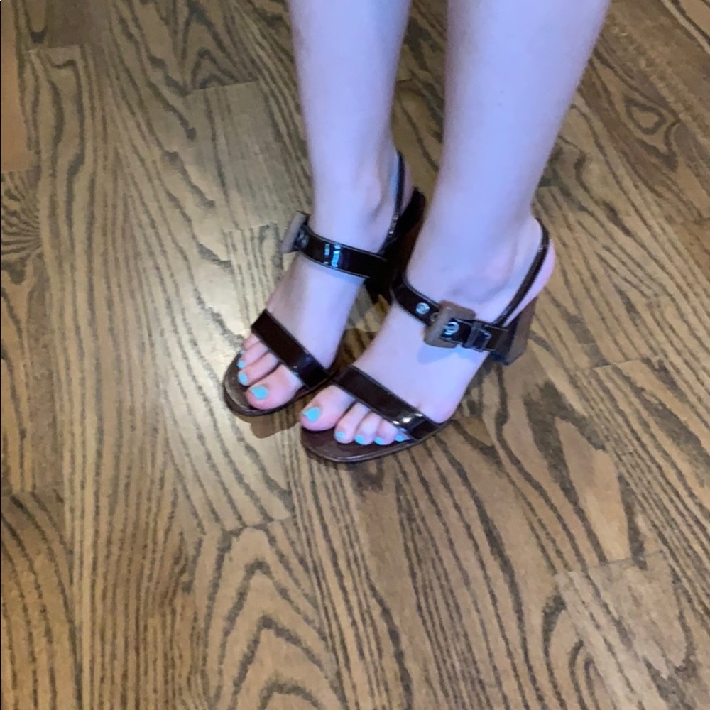 Patent leather Prada sandals